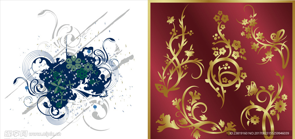 时尚潮流花纹背景