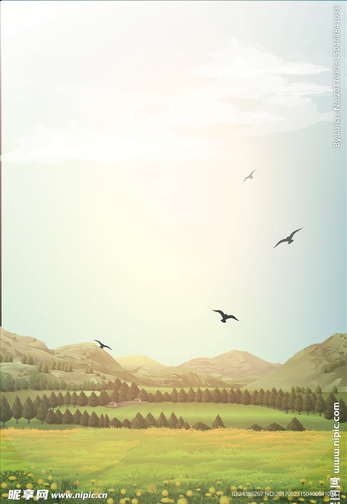 春季卡通背景