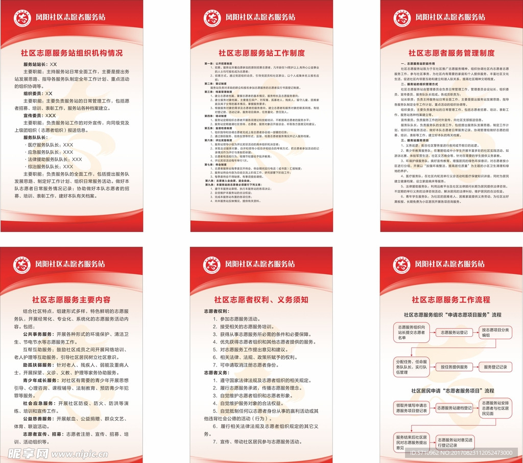 社区志愿者服务站制度牌