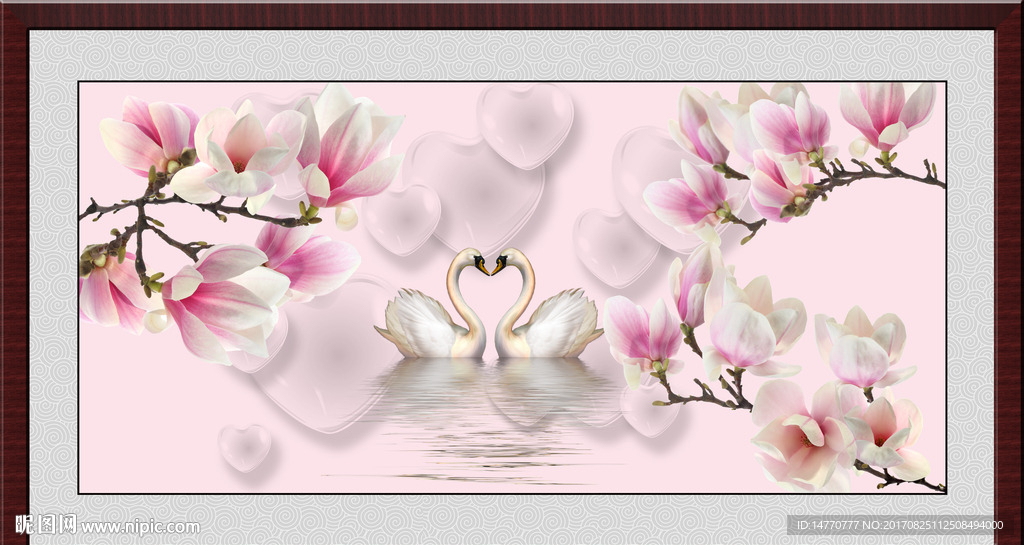 花鸟玉兰