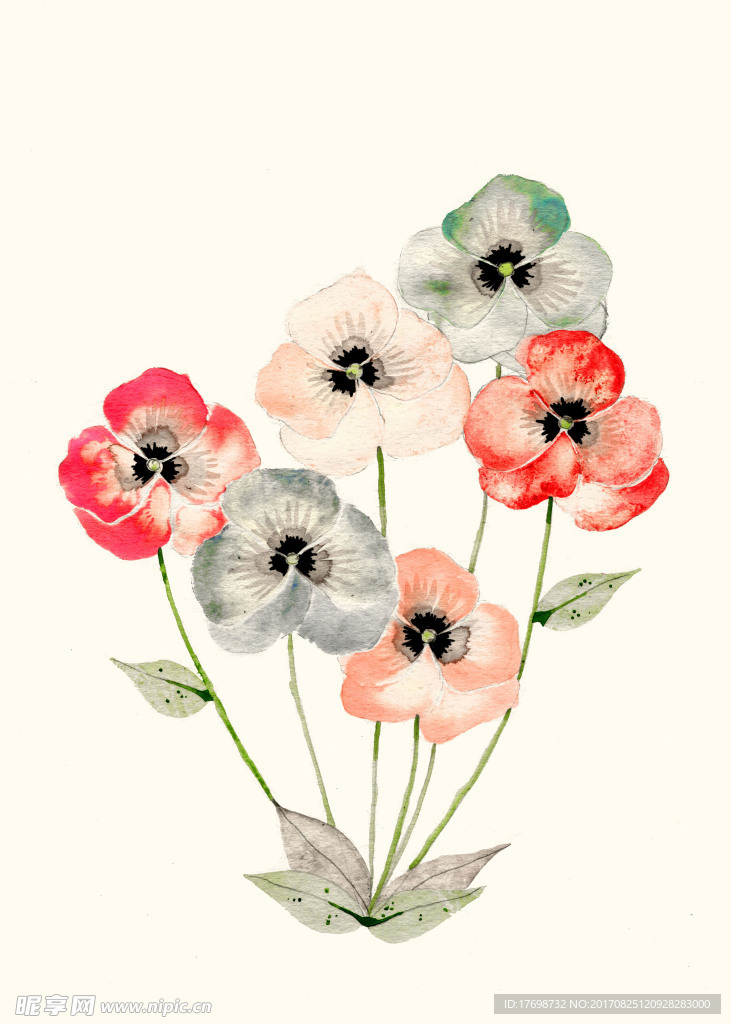 水彩花卉