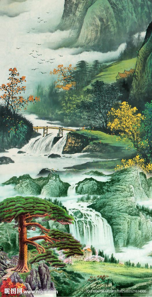 国画山水玄关