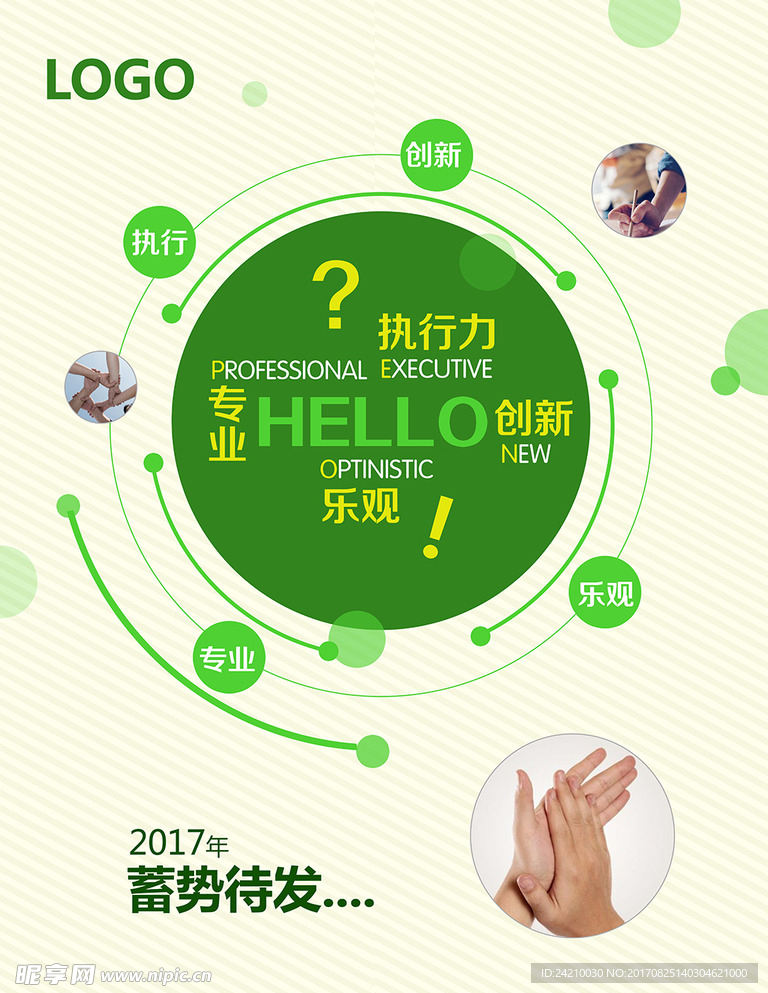 企业文化执行创新海报展板