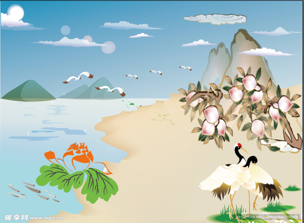 山水背景