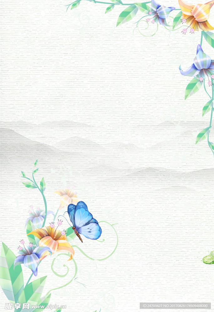 简约复古花边创意素材