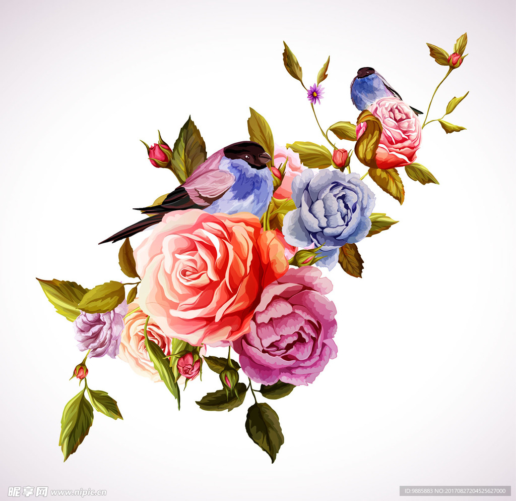 手绘鲜花