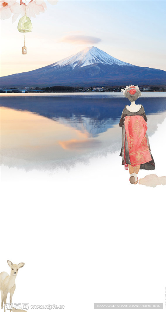 手绘日本旅游宣传海报