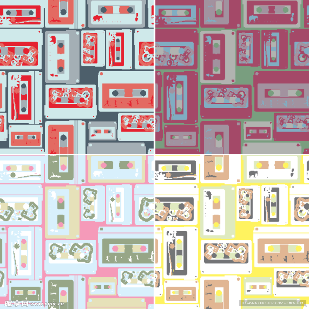 音乐磁带矢量背景