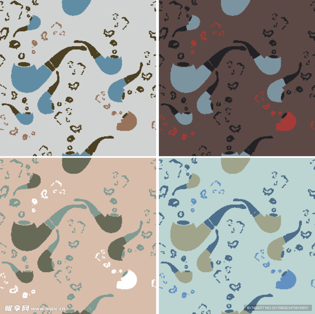 烟斗矢量时尚背景