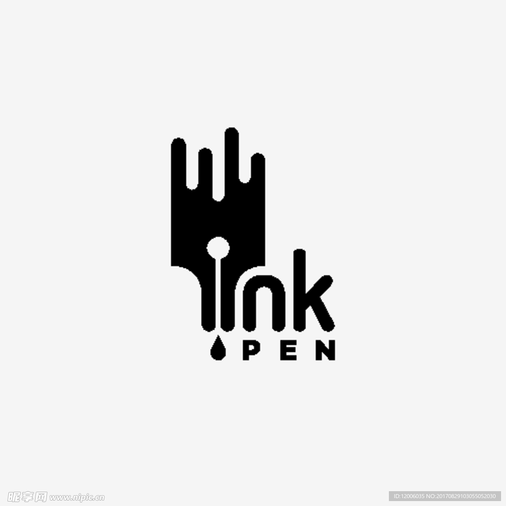 黑色抽象时尚logo矢量素材