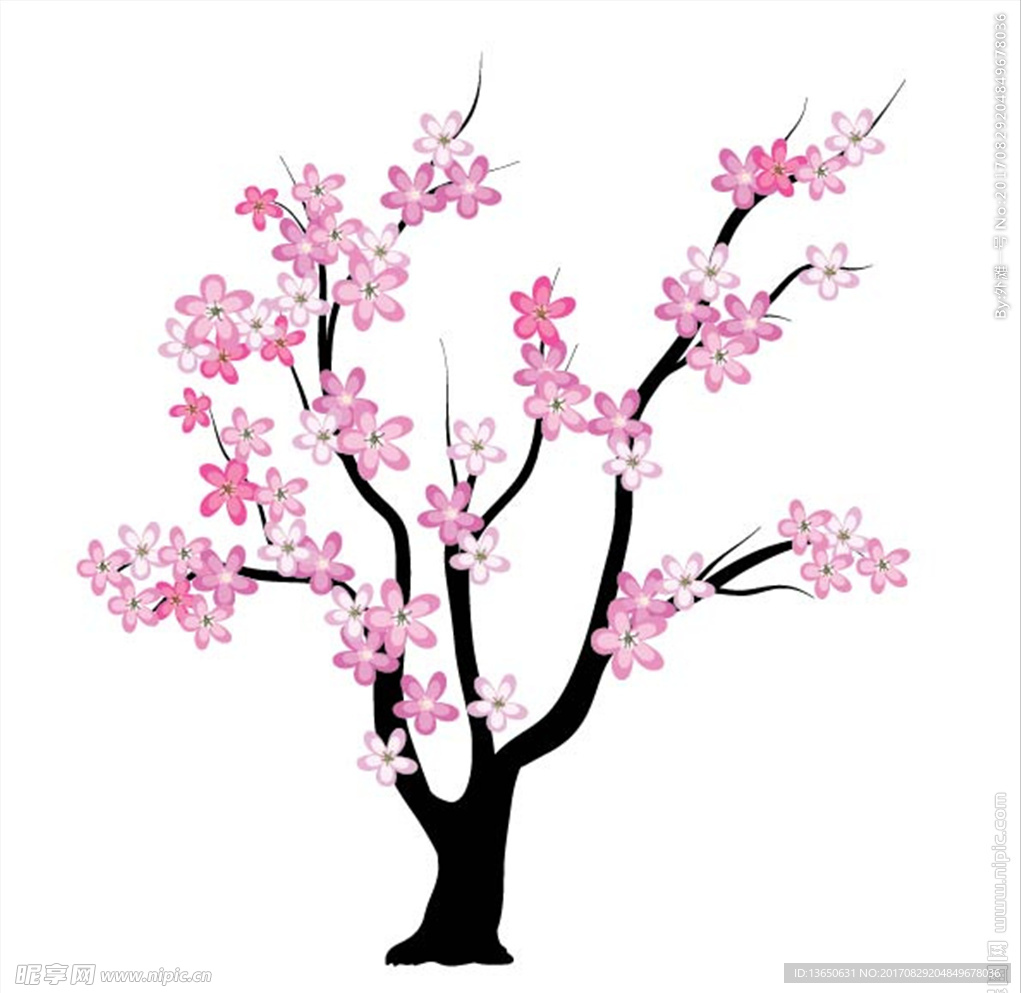 矢量桃树