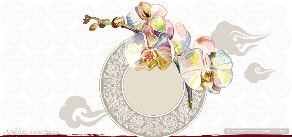 古典水墨传统花纹中国风背景