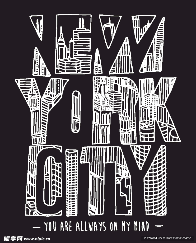 纽约市NYC矢量图下载