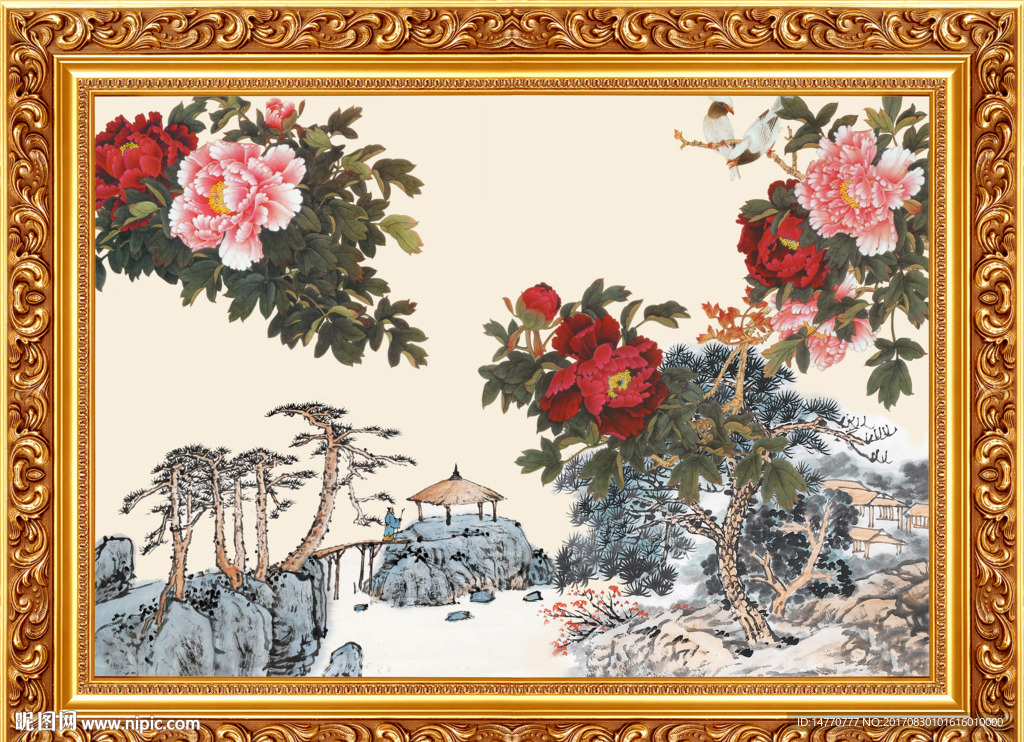 国画牡丹