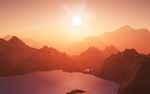 群山湖泊图片背景图1