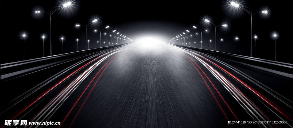 公路夜景背景