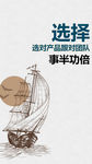 白色船微商招商海报