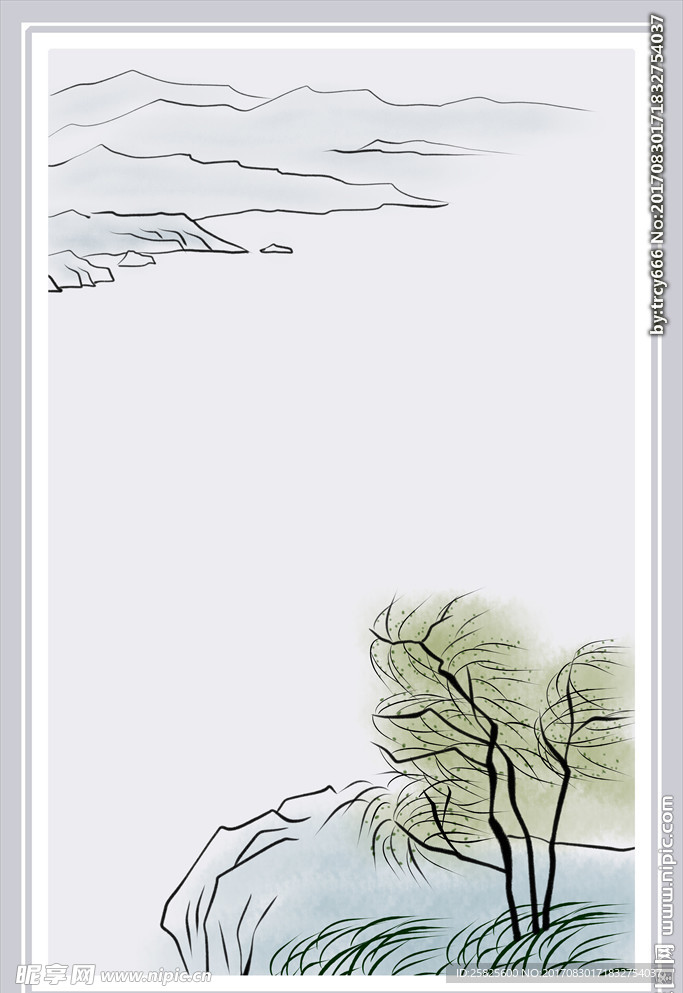 唯美中国风海报素材
