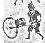 汉代画像砖独轮车