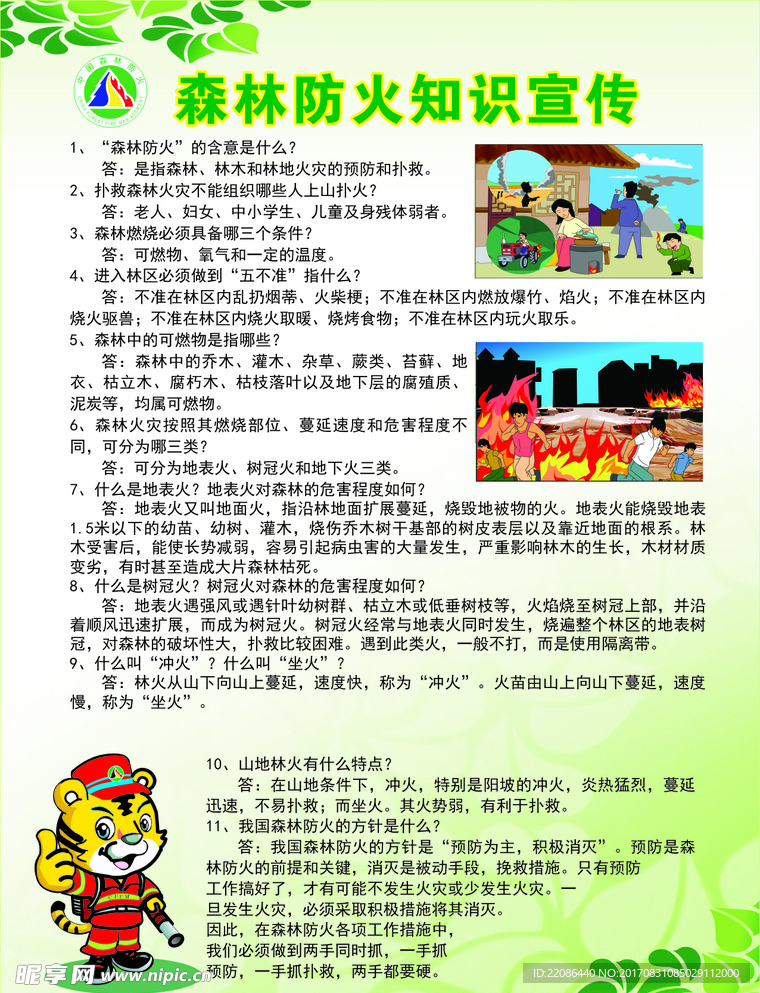 森林防火知识宣传