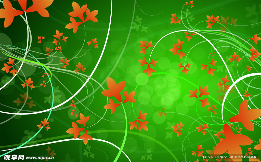 时尚潮流花纹底图