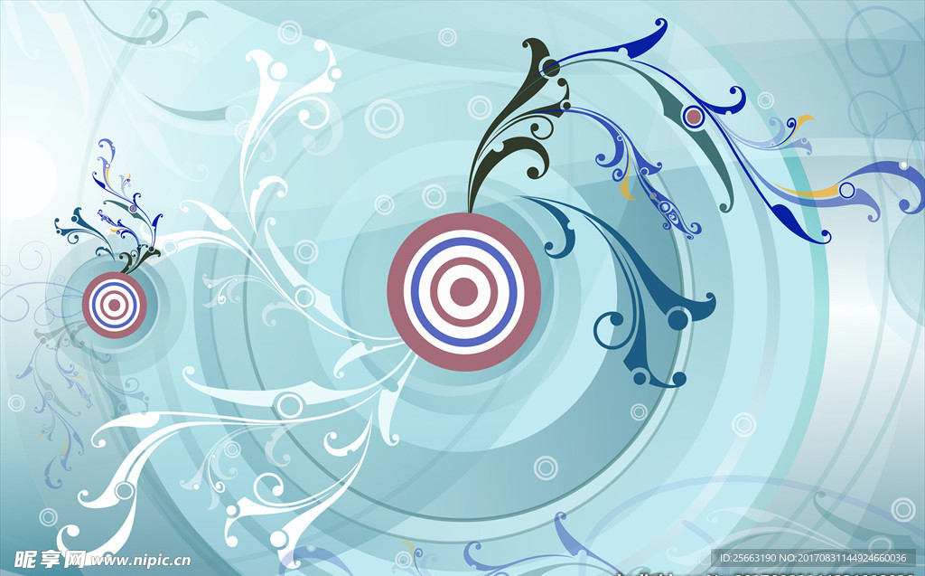 时尚潮流花纹底图