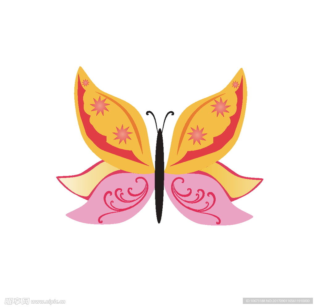卡通蝴蝶