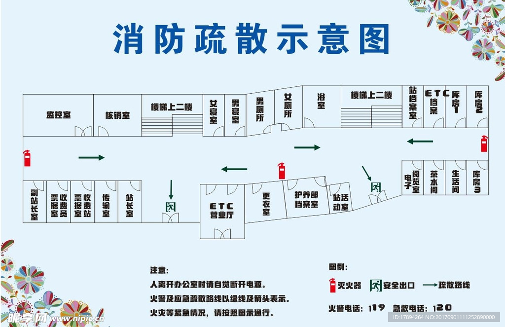 消防疏散示意图