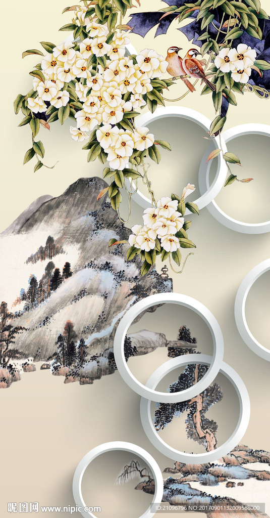 花鸟3d玄关