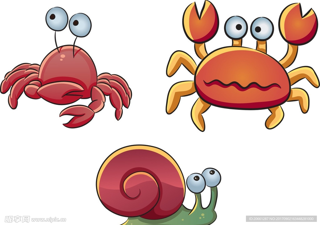 螃蟹 蜗牛