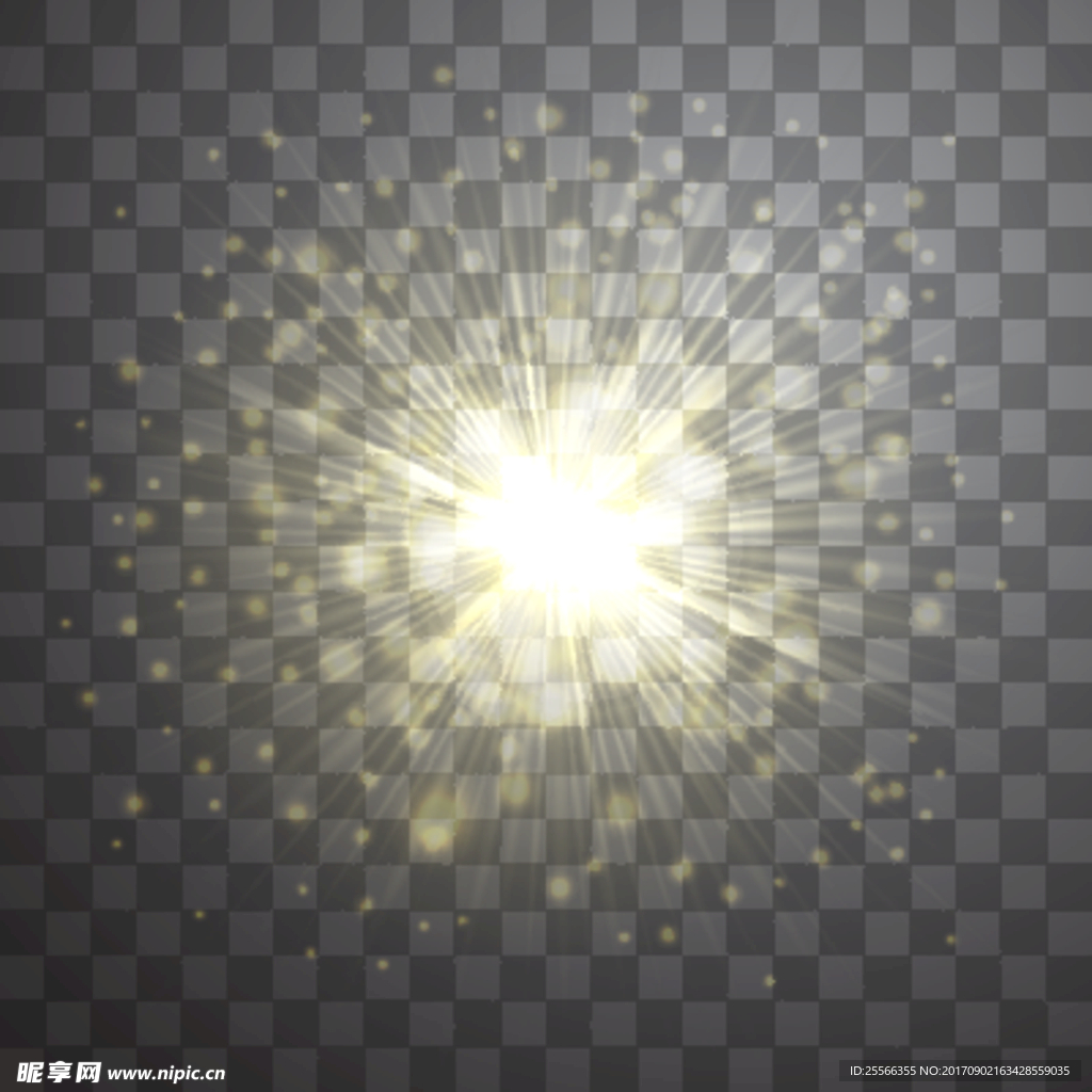 绽放的白光