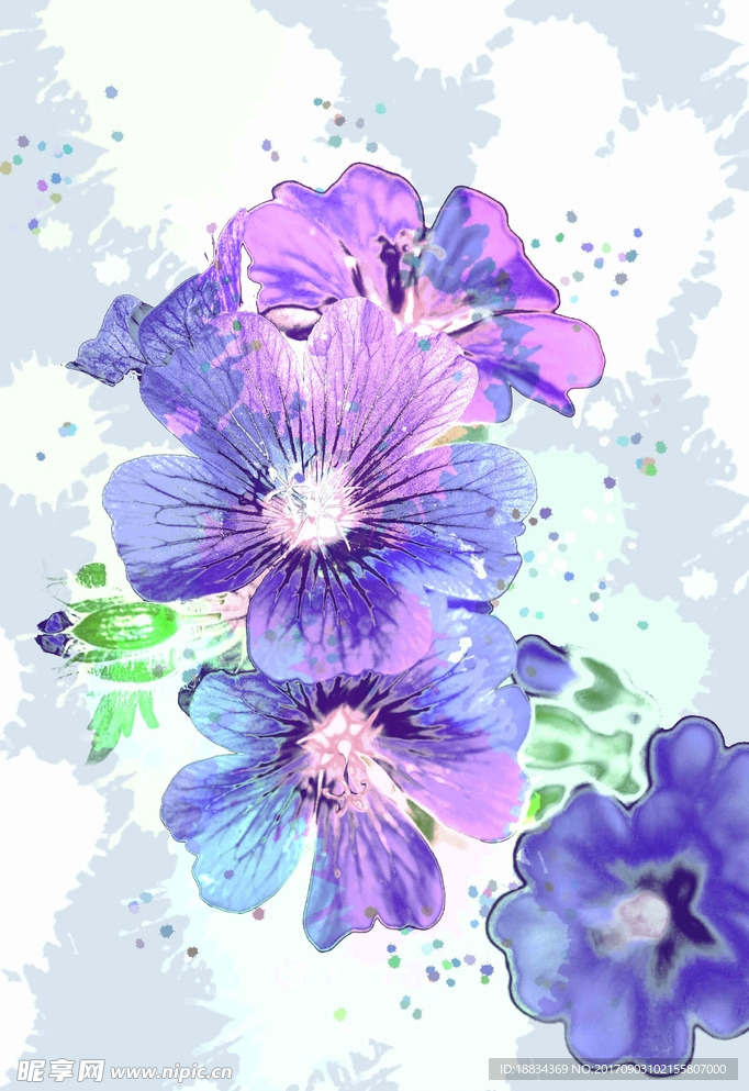 水彩花卉 装饰画