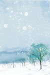 大雪山迷幻立冬节气宣传海报