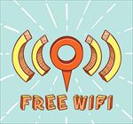 手绘风格免费wifi插图