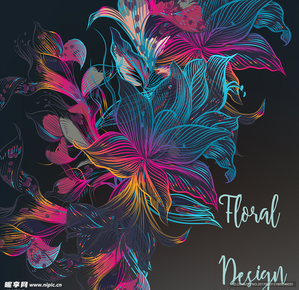 彩绘花纹