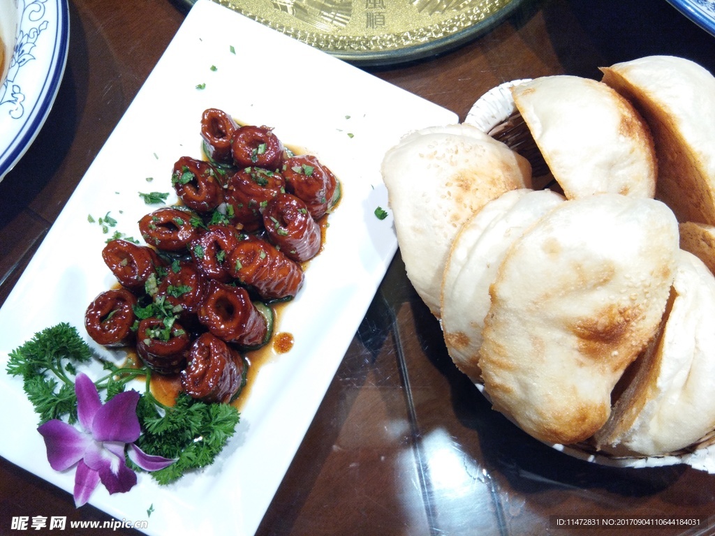 九转大肠 烧饼