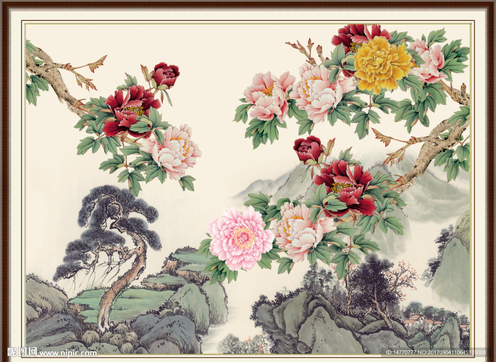 国画牡丹