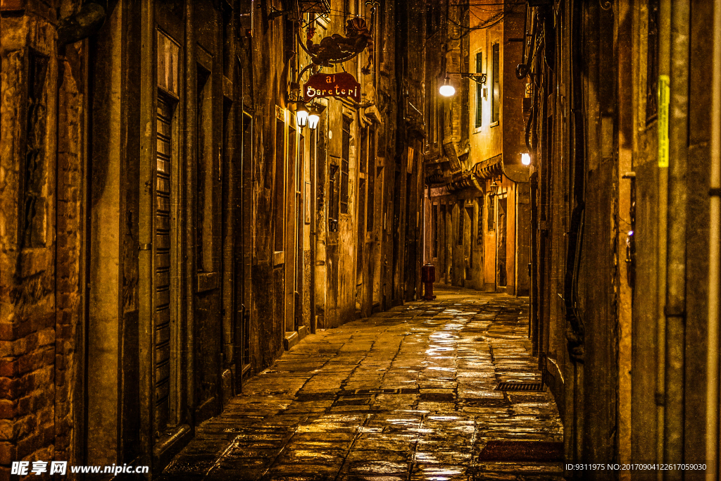 夜间小路