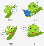 卡通豌豆