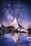 雪山星空 c4d模型