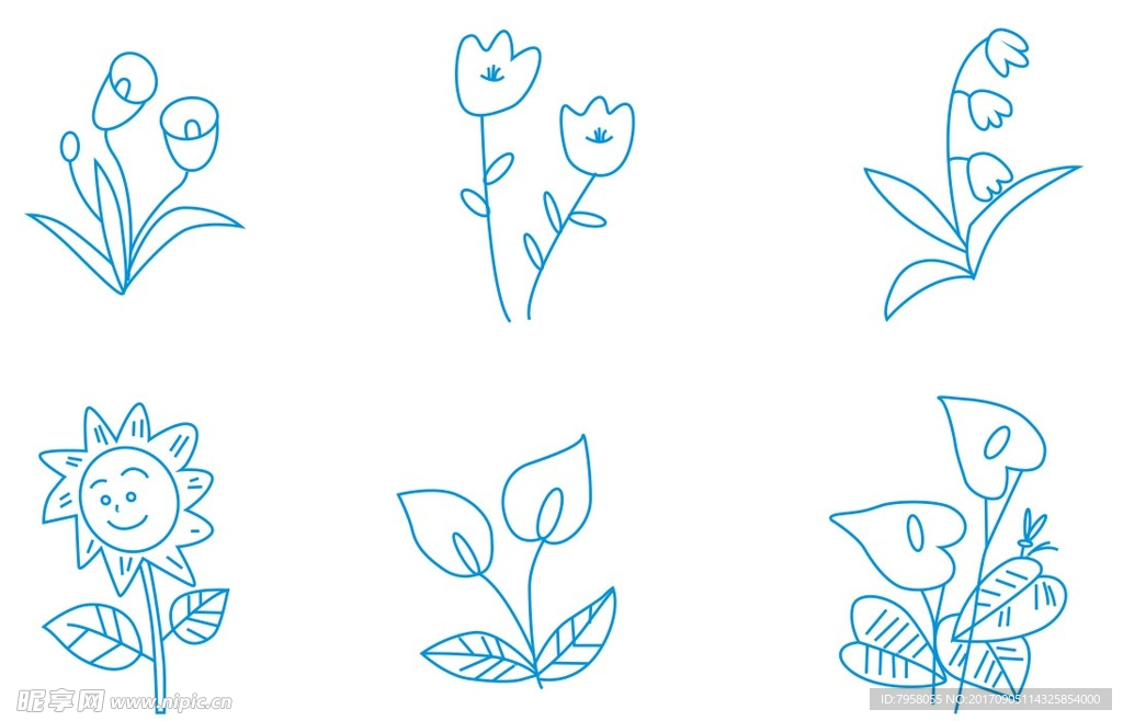 简笔画鲜花