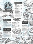 手绘海鲜菜单