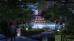 欧式小区夜景