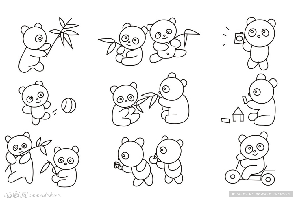 熊猫简笔画