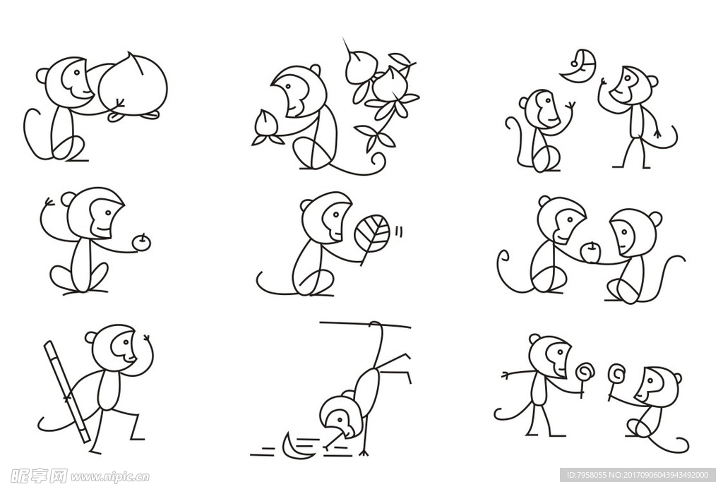 猴子简笔画
