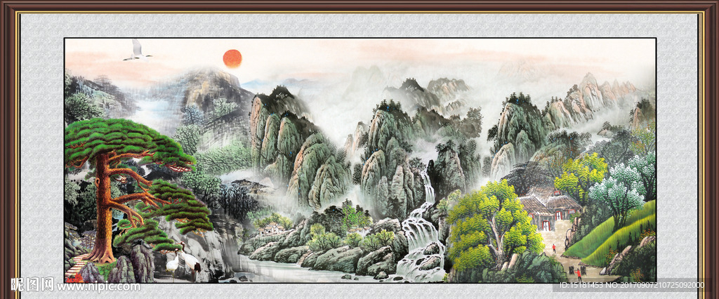山水迎客松