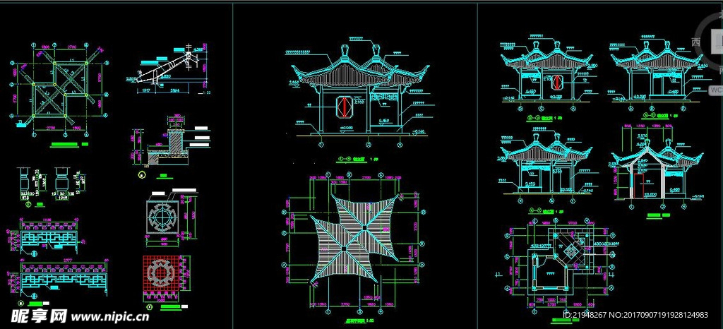亭子施工图