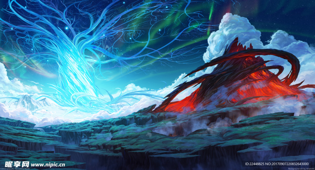 幻想仙境唯美风景手绘壁纸