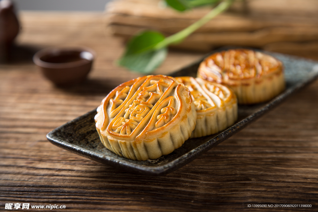 茶月饼 中秋节 中秋 传统 节