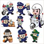 卡通矢量图警察